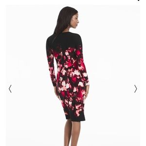 LONG SLEEVE FLORAL PRINTED SHEATH DRESS